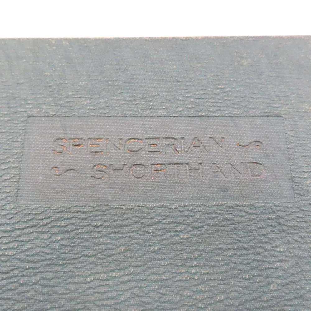 Antique Spencerian Shorthand Dictator Dictionary Reader Green Hardcover Book